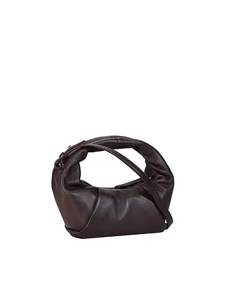 LES VISIONNAIRES | Bolso de cuero - Mini Bolso GRETA MINI ESSENTIAL SILKY | dunkelrot